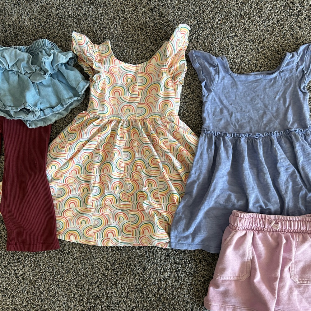 Rainbow, Pink and Blue Girls Clothing Bundle 3T & 2T